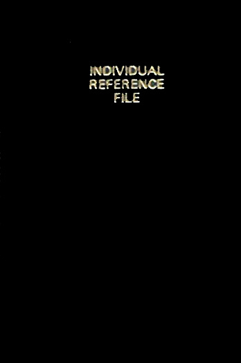 Individual Reference File - a.k.a. the Black Book - Extracts from the Edgar Cayce Readings