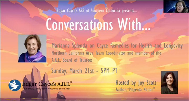 YouTube videos - Conversations With... Edgar Cayce's A.R.E. of tge Greater Los Angeles Area